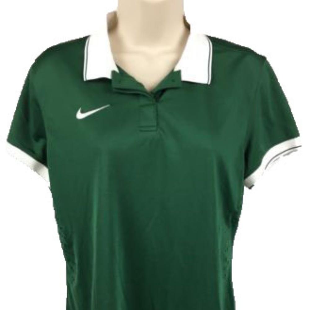 Nike DriFit Women's Athletic Golf Polo Green/White